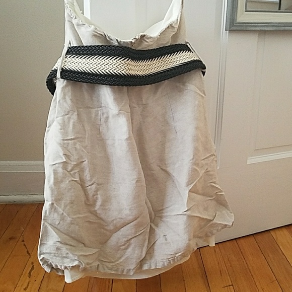 Cute canvas dress with belt - Picture 3 of 3